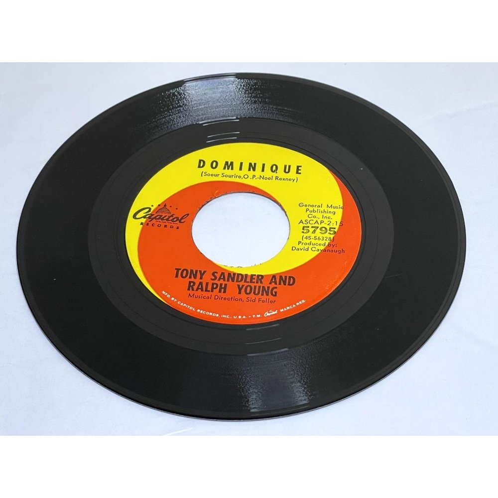 Tony Sandler and Ralph Young Dominique Chicago 45-56328 Pop VG Condition Vinyl
